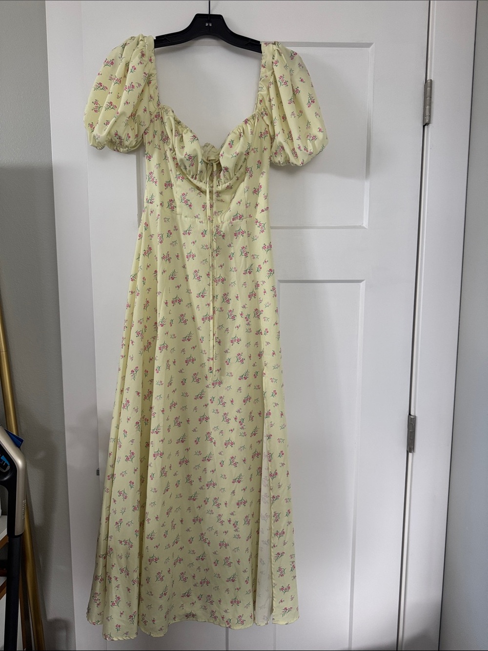 Floral yellow cottage style dress